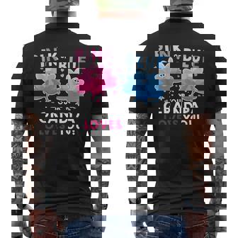 Thanksgiving Baby Shower Gender Reveal For Grandpa Mens Back Print T-shirt | Mazezy