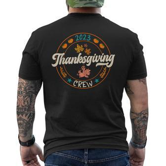 Thanksgiving Crew 2023 Team Turkey Matching Family Squad Men's T-shirt Back Print | Mazezy