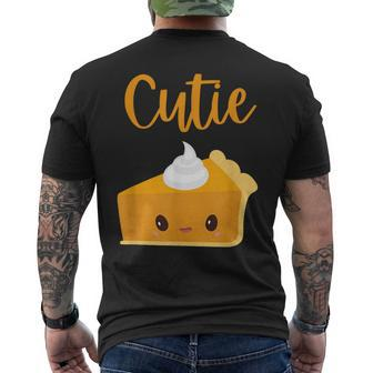 Thanksgiving Cutie Pie Pumpkin Pie Men's T-shirt Back Print - Thegiftio UK