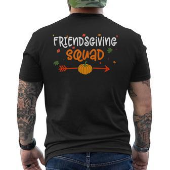 Thanksgiving Friendsgiving Squad Team Thankful Matching Men's T-shirt Back Print - Seseable