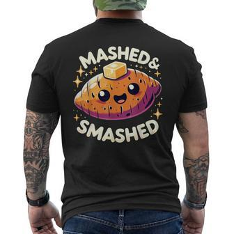Thanksgiving Mashed & Smashed Sweet Potato Men's T-shirt Back Print | Mazezy