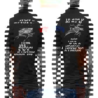 Thats What I Do I Drive A Wee Woo Car & I Know Things Police Mens Back Print T-shirt | Mazezy