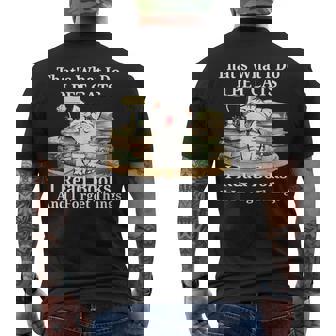 Thats What I Do I Pet Cats I Read Books And I Forget Things Mens Back Print T-shirt | Mazezy