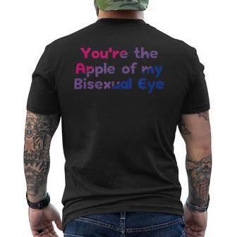 The Apple Of My Bisexual Eye Bi Couples Bi Pride Lovers Lgbt Mens Back Print T-shirt | Mazezy