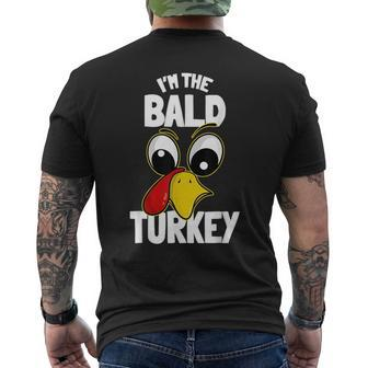 The Bald Turkey Family Group Matching Thanksgiving Funny Gifts For Turkey Lovers Funny Gifts Mens Back Print T-shirt | Mazezy