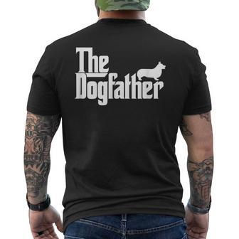 The Dogfather Pembroke Welsh Corgi Dog Father Dad Mens Back Print T-shirt | Mazezy