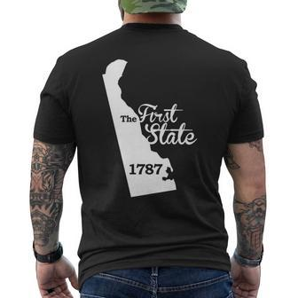 The First State Of Delaware Pride Homegrown Souvenir Gift Mens Back Print T-shirt | Mazezy