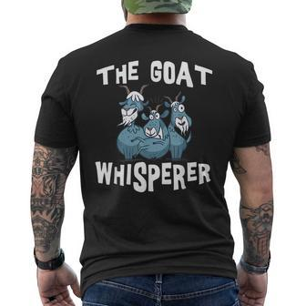 The Goat Whisperer Funny Goat Lover Farmer Gift Gifts For Goat Lovers Funny Gifts Mens Back Print T-shirt | Mazezy