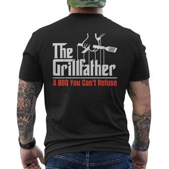 The Grillfather A Bbq You Cant Refuse - Funny Dad Bbq Mens Back Print T-shirt | Mazezy