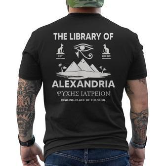 The Library Of Alexandria - Ancient Egyptian Library Mens Back Print T-shirt | Mazezy