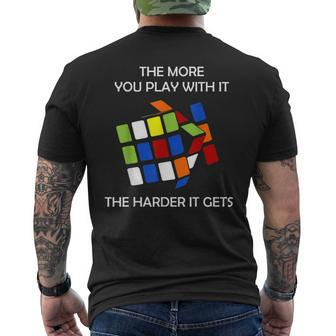 The More You Play With It The Harder It Gets Mens Back Print T-shirt - Thegiftio UK