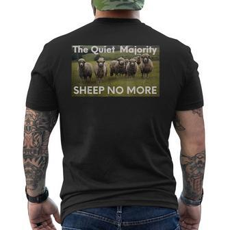 The Quiet Majority Sheep No More Mens Back Print T-shirt - Thegiftio UK