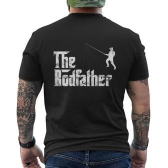 The Rodfather For The Avid Angler And Fisherman Mens Back Print T-shirt | Mazezy