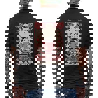The Tea Drinker Tarot Card Reading Occult Dark Magic Mens Back Print T-shirt - Thegiftio UK
