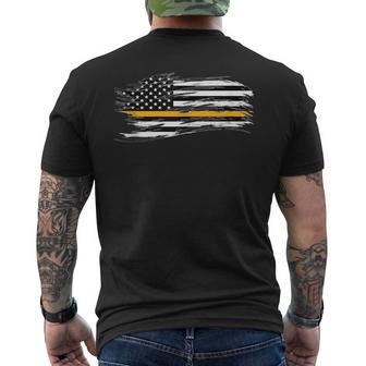 The Thin Orange Line Search And Rescue Personnel Pride Honor Mens Back Print T-shirt | Mazezy