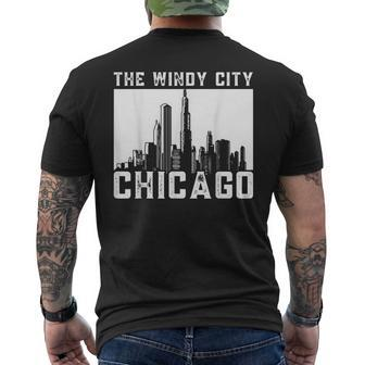 The Windy City Chicago Mens Back Print T-shirt | Mazezy UK