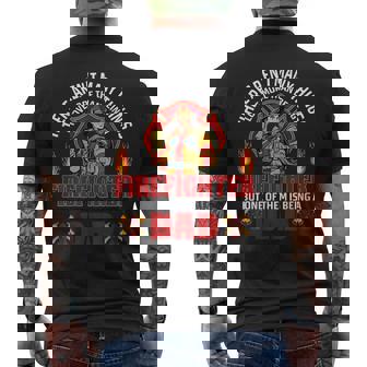 There Arent Many Things I Love More Than A Firefighter Dad Mens Back Print T-shirt - Thegiftio UK