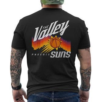 Thevalley Oop Phoenix| Basketball Retro Sunset Funny Basketball Funny Gifts Mens Back Print T-shirt | Mazezy
