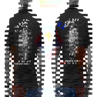 They Hate Us Cuz They Aint Us 4Th Of July Eagle Of Freedom Mens Back Print T-shirt | Mazezy