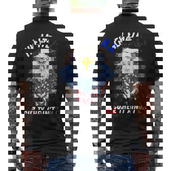 They Hate Us Cuz They Aint Us 4Th Of July Eagle Of Freedom Mens Back Print T-shirt | Mazezy