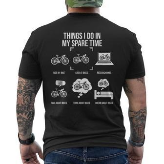 Things I Do In My Spare Time Bicycle Cycling Lover Cycling Funny Gifts Mens Back Print T-shirt | Mazezy UK