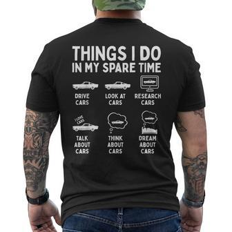 Things I Do In My Spare Time Car Enthusiast Funny Car Guy Mens Back Print T-shirt - Thegiftio UK