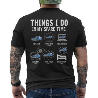 Things I Do In My Spare Time Car Enthusiast Funny Car Lovers Mens Back Print T-shirt - Thegiftio UK