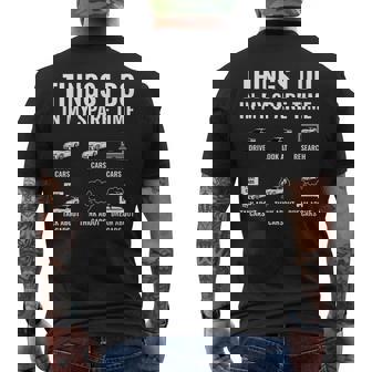 Things I Do In My Spare Time Funny Car Lover Jdm Car Guy Mens Back Print T-shirt | Mazezy