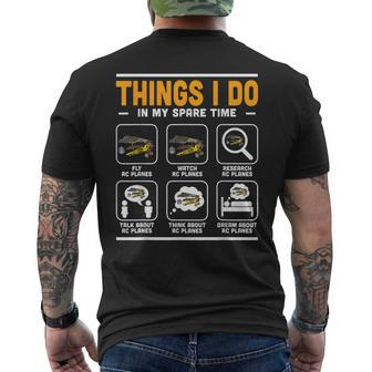 Things I Do In My Spare Time Rc Plane Enthusiast Men's T-shirt Back Print - Thegiftio UK