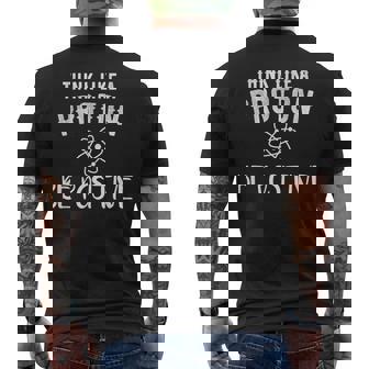 Think Like A Proton Be Positive Science Motivational Men's T-shirt Back Print | Mazezy