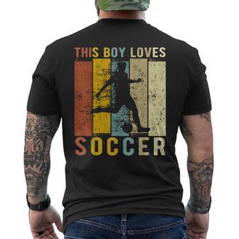 This Boy Loves Soccer Boys Soccer Mens Back Print T-shirt - Thegiftio