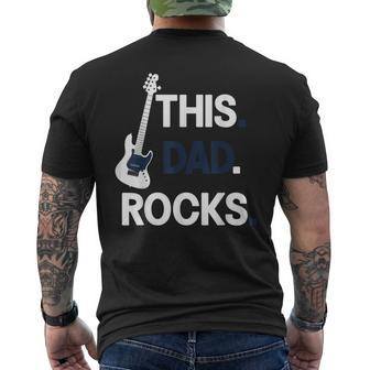 This Dad Rocks Musical Dad Fathers Day Mens Back Print T-shirt | Mazezy