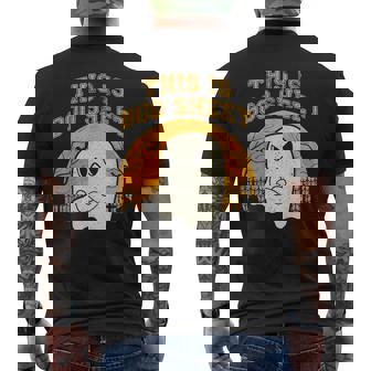 This Is Boo Sheet Ghost Retro Vintage Halloween Costume Halloween Funny Gifts Mens Back Print T-shirt | Mazezy