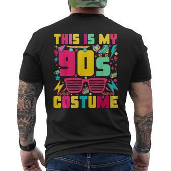 This Is My 90S Costume Colorful Outfit Retro Party Halloween 90S Vintage Designs Funny Gifts Mens Back Print T-shirt | Mazezy