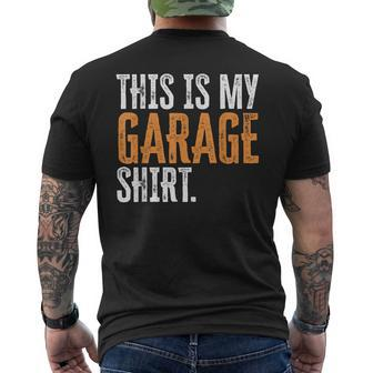This Is My Garage For Dad Fathers Day Daddy Son Matching Mens Back Print T-shirt - Seseable