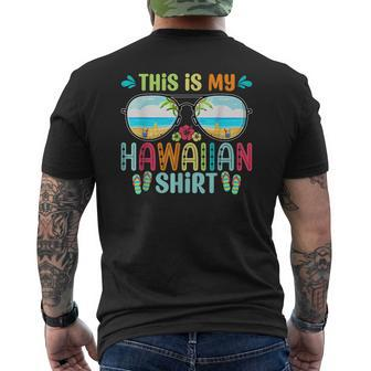 This Is My Hawaiian Outfit Tropical Luau Costume Party Mens Back Print T-shirt | Mazezy
