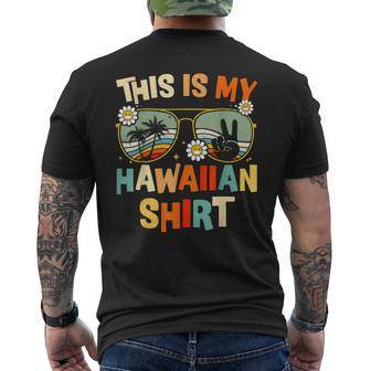 This Is My Hawaiian Tropical Luau Costume Party Hawaii Mens Back Print T-shirt - Seseable