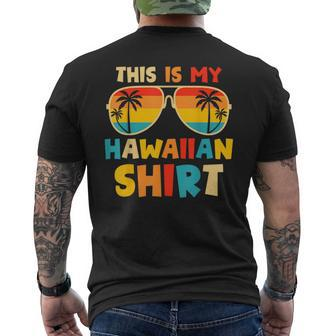 This Is My Hawaiian Tropical Luau Costume Party Hawaii Mens Back Print T-shirt - Seseable