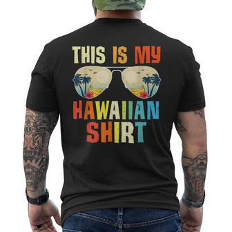 This Is My Hawaiian Tropical Summer Party Hawaii Mens Back Print T-shirt | Mazezy