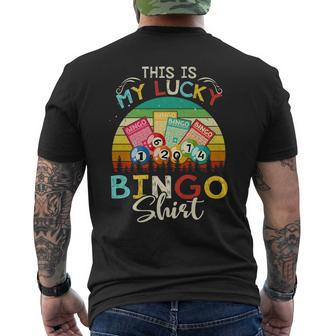 This Is My Lucky Bingo - Funny Bingo Player Gift Mens Back Print T-shirt - Thegiftio UK