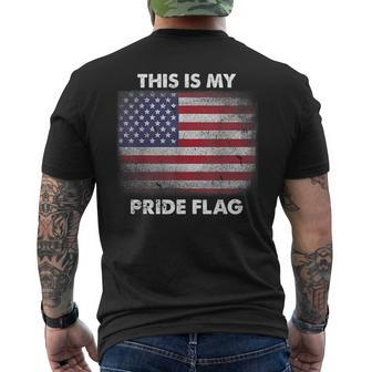This Is My Pride Flag Usa American 4Th Of July Patriotic Mens Back Print T-shirt - Seseable
