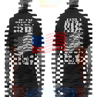 This Is My Pride Flag Usa American 4Th Of July Patriotic Mens Back Print T-shirt | Mazezy