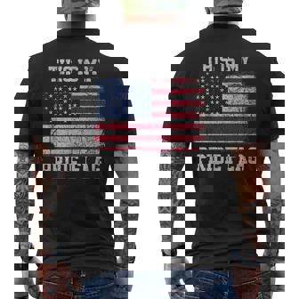 This Is My Pride Flag Usa American 4Th Of July Patriotic Mens Back Print T-shirt | Mazezy