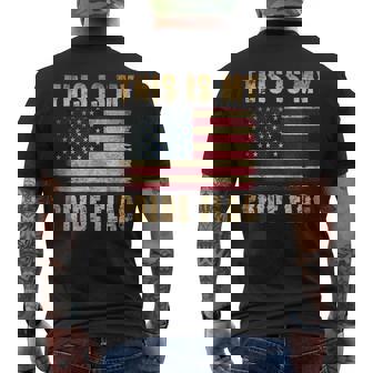 This Is My Pride Flag Usa American 4Th Of July Patriotic Mens Back Print T-shirt | Mazezy