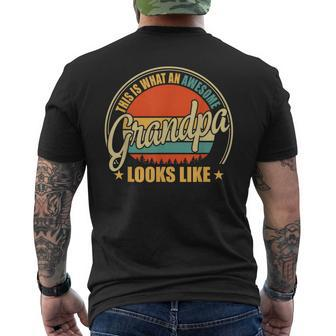This Is What An Awesome Grandpa Looks Like Father Day Mens Back Print T-shirt - Seseable