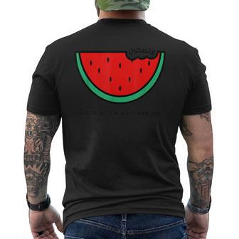 'This Is Not A Watermelon' Palestine Collection Men's T-shirt Back Print - Monsterry