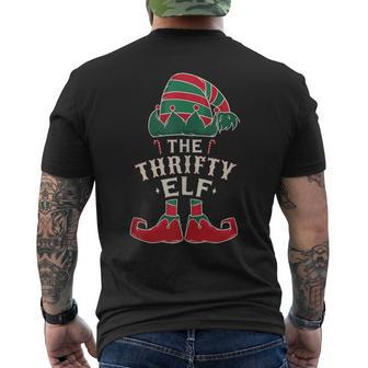The Thrifty Elf Cute Ugly Christmas Sweater Family Men's T-shirt Back Print - Monsterry AU