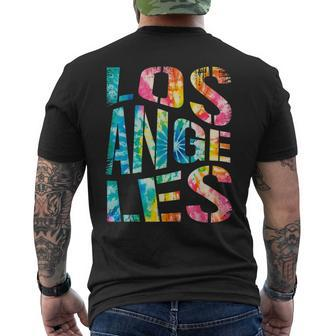 Tie Dye Los Angeles La California State California Republic Men's T-shirt Back Print | Mazezy