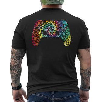 Tie Dye Polka Dot Video Game Happy Dot Day For Boys Men's T-shirt Back Print - Seseable
