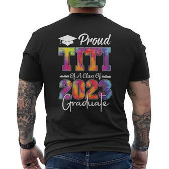 Tie Dye Senior 2023 Proud Titi Of A 2023 Graduate Mens Back Print T-shirt | Mazezy